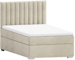 ROPEZ Bézs kárpitozott ágyneműtartós egyszemélyes ágy ágyráccsal 90x200 cm Bunny - Ropez