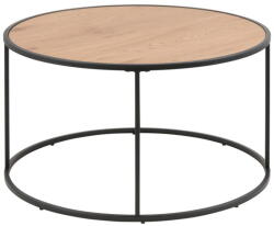 Actona Seaford fekete kerek dohányzóasztal, ⌀ 80 cm - Actona