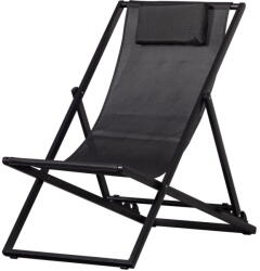 Exotan Fekete fém összecsukható kerti napozóágy Esper - Exotan