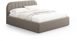 Windsor & Co Világosbarna kárpitozott ágyneműtartós franciaágy ágyráccsal 160x200 cm Juno - Windsor & Co Sofas