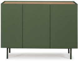 Teulat Zöld alacsony komód tölgyfa dekorral 110x85 cm Arista - Teulat