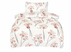 My House Fehér-narancssárga egyszemélyes pamut-szatén ágyneműhuzat 140x200 cm Adeline - My House