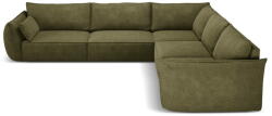 Mazzini Sofas Zöld sarokkanapé (variálható) Vanda - Mazzini Sofas