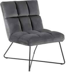 Actona Szürke bársony fotel Alba - Actona