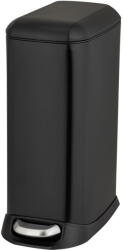 WENKO Matt fekete acél pedálos szemetes 12 l Design - Wenko
