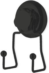 Compactor Bestlock Black fekete öntapadós dupla fali akasztó - Compactor