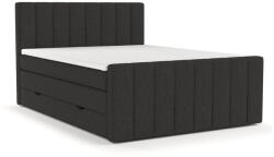 Maison de Reve Fekete ágyneműtartós boxspring ágy 140x200 cm Ruby - Maison de Rêve