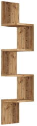 ASIR GROUP Natúr színű fali könyvespolc borovi fenyő dekorral 22x117 cm Laura - Kalune Design