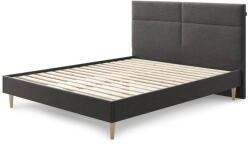 Bobochic Fekete kárpitozott franciaágy ágyráccsal 180x200 cm Elyna - Bobochic Paris - bonami - 195 590 Ft