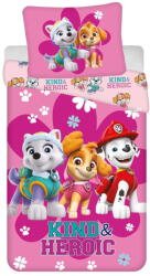 Jerry Fabrics Rózsaszín egyszemélyes pamut gyerek ágyneműhuzat 140x200 cm Paw Patrol "Heroic" - Jerry Fabrics