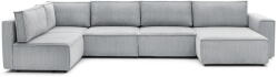 Bobochic Paris Világosszürke kordbársony sarokkanapé (bal oldali-"U" alakú) Nihad modular - Bobochic Paris - bonami - 1 130 492 Ft