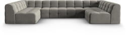 Micadoni Szürke bársony sarokkanapé ("U" alakú) Kendal - Micadoni Home