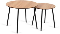 Bonami Essentials Natúr színű kerek dohányzóasztal szett 2 db-os ø 55 cm Luke - Bonami Essentials