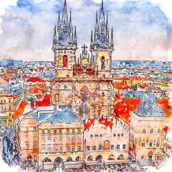 Fedkolor Kép 90x90 cm Prague - Fedkolor