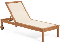 Kave Home Caterin bézs eukaliptuszfa kerti napozóágy - Kave Home