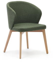Kave Home Sötétzöld kárpitozott étkezőfotel Darice - Kave Home - bonami - 75 992 Ft