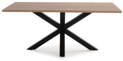 Marckeric Étkezőasztal tölgyfa dekoros asztallappal 100x180 cm Comba - Marckeric
