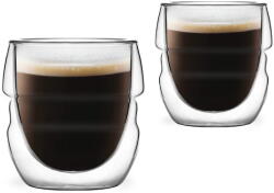 Vialli Design Üveg eszpresszó-duplafalú csésze szett 2 db-os 70 ml Sferico - Vialli Design