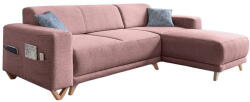 Miuform Rózsaszín kinyitható-tárolóhelyes sarokkanapé Classy Sophie - Miuform