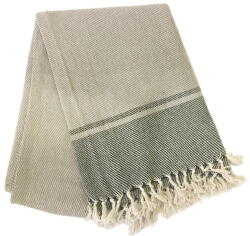 Tiseco Home Studio Bézs-fekete pamut terítő, 250 x 150 cm - Tiseco Home Studio