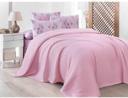 Mila Home Rózsaszín pamut ágytakaró 220x240 cm Waffle - Mila Home