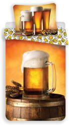 Jerry Fabrics Borostyán színű egyszemélyes pamut ágyneműhuzat 140x200 cm Beer - Jerry Fabrics