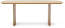 Kave Home Natúr színű étkezőasztal tölgyfa dekorral 100x200 cm Litto - Kave Home
