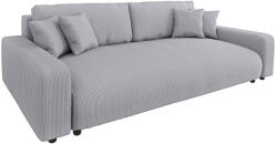 ROPEZ Világosszürke kordbársony kinyitható tárolóhelyes kanapé 234 cm Sara - Ropez