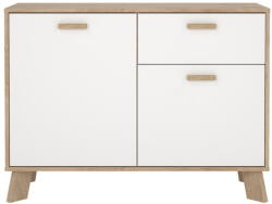 Tvilum Fehér-natúr színű komód tölgyfa dekorral 99x73x39 cm Ikast - Tvilum