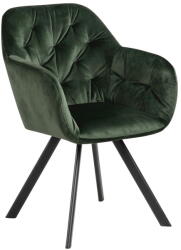 Actona Zöld kárpitozott karfás étkezőfotel Lola - Actona