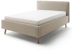 meise.möbel Világosbarna kárpitozott egyszemélyes ágy ágyrács nélkül 120x200 cm Mattis - Meise Möbel