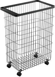 YAMAZAKI Fekete fém szennyeskosár 55 l Tower - YAMAZAKI