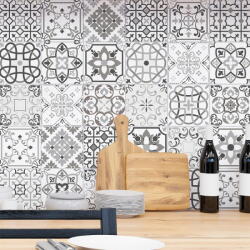 Ambiance Bari 30 db-os dekoratív falimatrica szett, 10 x 10 cm - Ambiance
