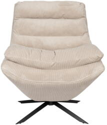 Dutchbone Fehér bársony fotel Vince - Dutchbone