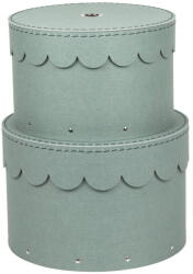 Bigso Mentazöld fedeles karton tárolódoboz szett 2 db-os ø 26x17, 5 cm Wilma - Bigso Box of Sweden