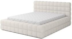 Eltap Fehér kárpitozott ágyneműtartós franciaágy ágyráccsal 180x200 cm Dizzle - ELTAP