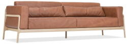 GAZZDA Fawn konyakbarna kanapé bivalybőrből, tömör tölgyfa szerkezettel, 240 cm - Gazzda