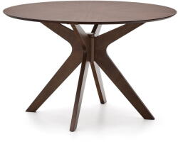 Kave Home Kerek étkezőasztal diófa dekoros asztallappal ø 120 cm Naanim - Kave Home