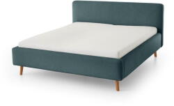 meise.möbel Kék kárpitozott franciaágy ágyrács nélkül 140x200 cm Mattis - Meise Möbel