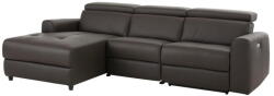 Støraa Sötétbarna bőrutánzat sarokkanapé (bal oldali) Capena - Støraa