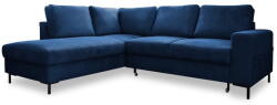 Miuform Sötétkék kordbársony kinyitható sarokkanapé (bal oldali) Lofty Lilly - Miuform - bonami - 540 590 Ft