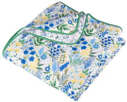 Catherine Lansfield Zöld-kék steppelt ágytakaró 220x230 cm Tilly Floral - Catherine Lansfield
