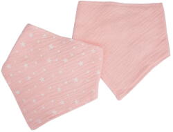 Bébé Douceur Rózsaszín muszlin nyálfogó készlet 2 db-os - Bébé Douceur