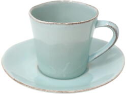 COSTA NOVA Nova türkizkék agyagkerámia teáscsésze és csészealj, 190 ml - Costa Nova