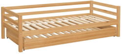 Støraa Natúr színű borovi fenyő gyerekágy kihúzható pótággyal 90x200 cm Alpi - Støraa