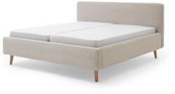 meise.möbel Bézs kárpitozott franciaágy ágyrács nélkül 140x200 cm Mattis Cord - Meise Möbel