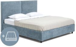 Bonami Kék kárpitozott ágyneműtartós franciaágy matraccal, ágyráccsal 180x200 cm Myra Bold - Bonami Selection