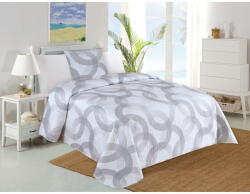 My House Fehér-szürke steppelt ágytakaró és párnahuzat szett 140x220 cm Circulo - My House