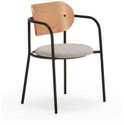 Teulat Szürke étkezőszék tölgyfa dekorral Eclipse - Teulat