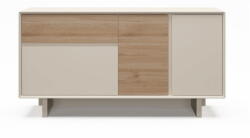 Marckeric Bézs-natúr színű komód tölgyfa dekorral 146x76x45 cm Carpi - Marckeric